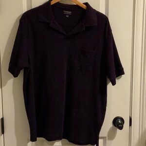 Roundtree & Yorke Silky Finish aubergine short sleeve polo Shirt